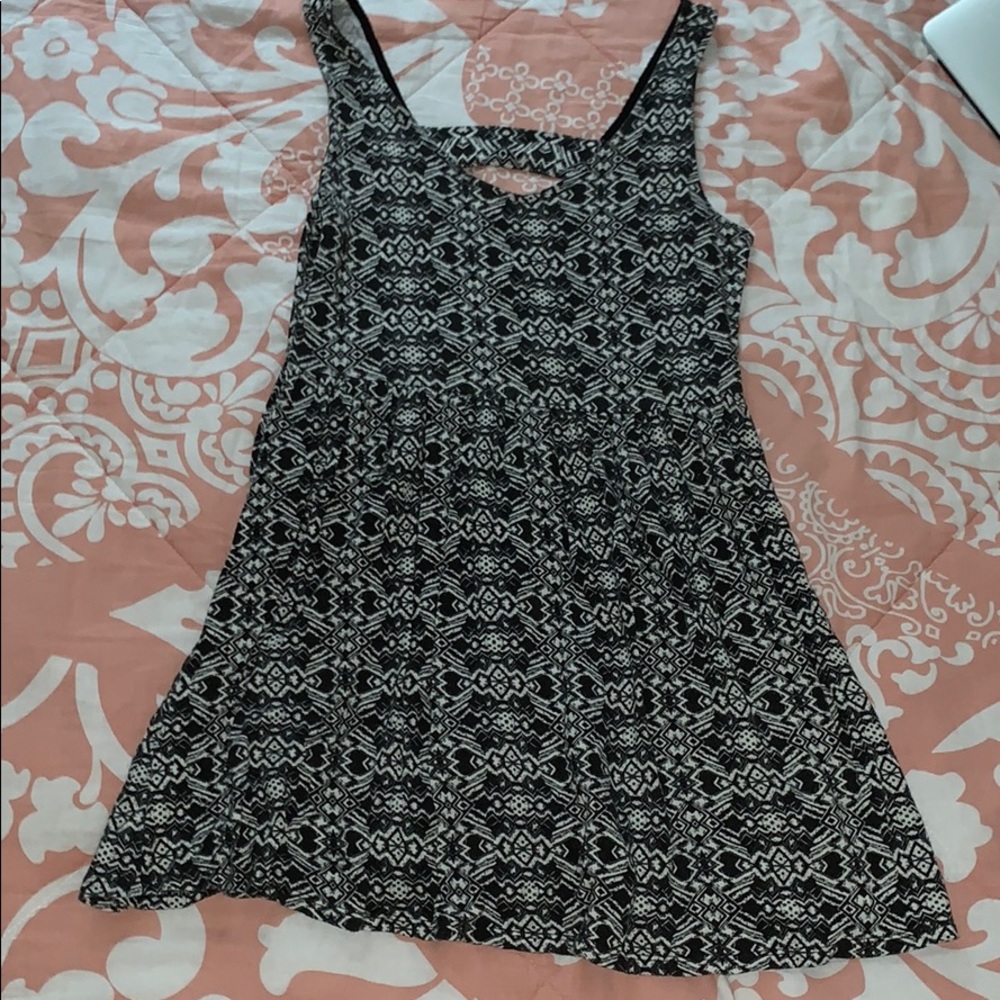 black and white mini dress
